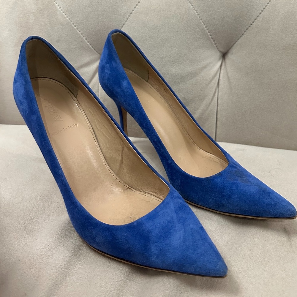 J. Crew Blue Suede Pumps size 8.5